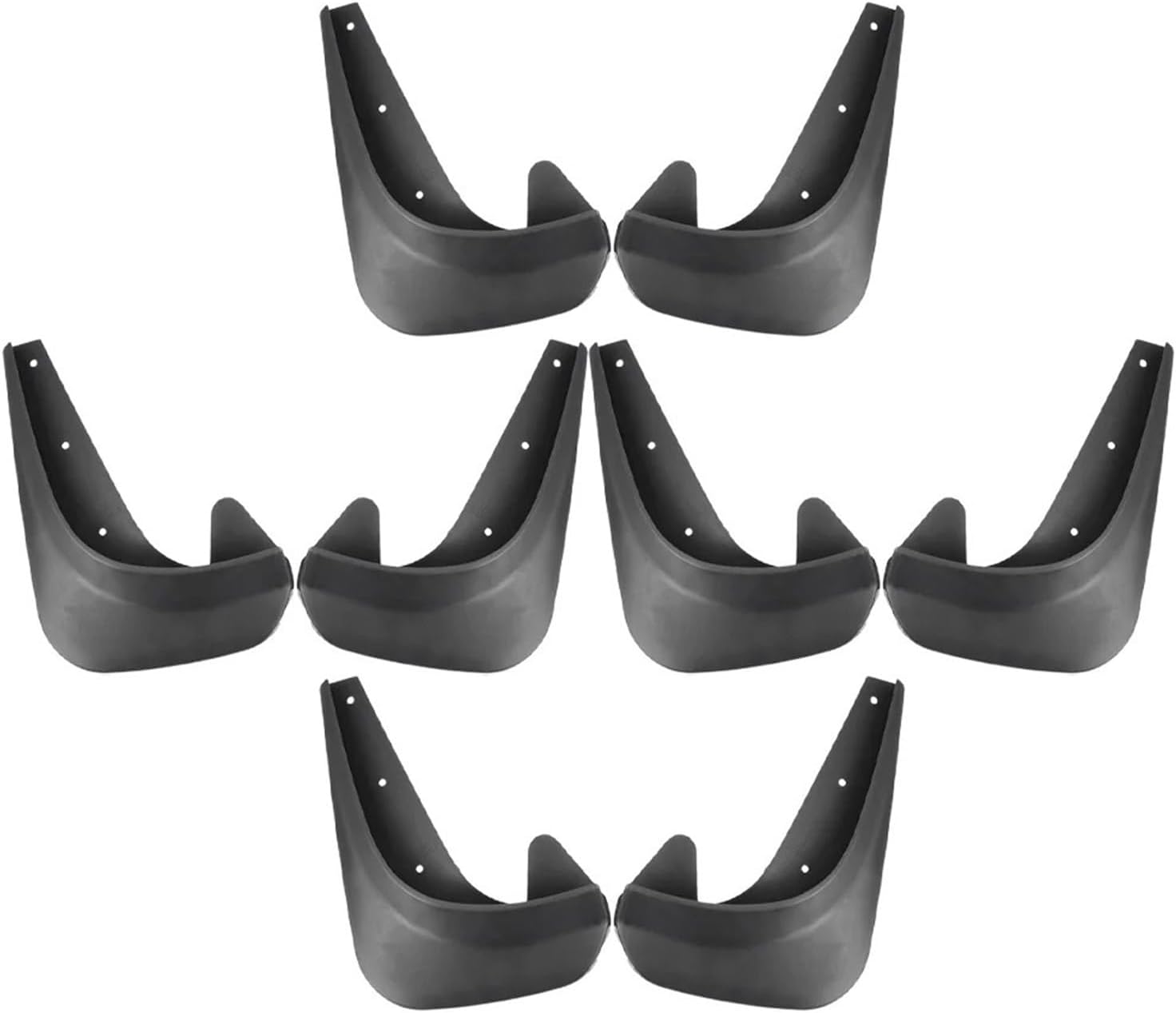 8 Pcs Car Mud Flaps Splash Guards Compatible with Pickup Trucks Side Skirts Wheel Tire Easy Application Universal