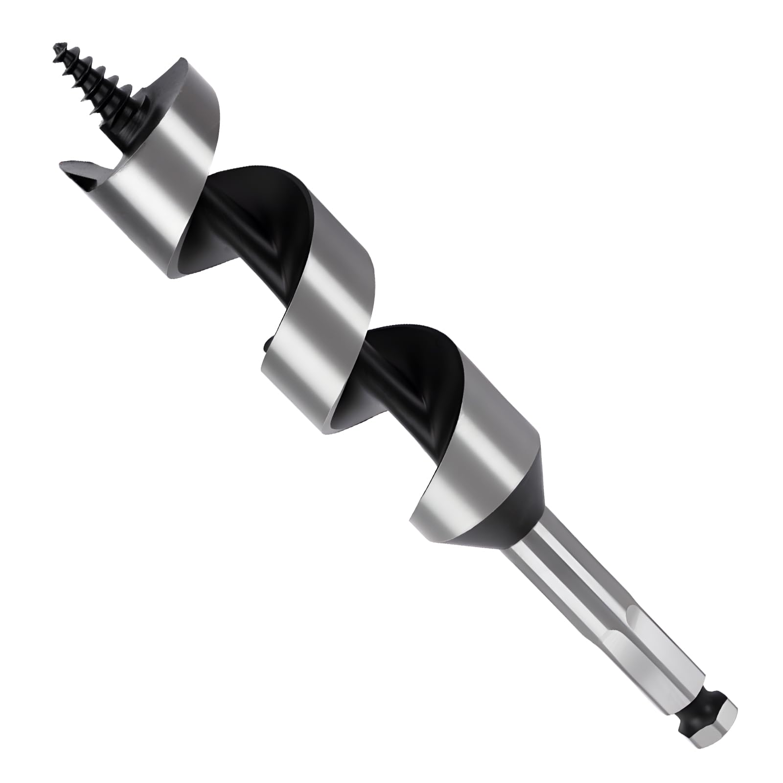 MOXPIFY Wood Auger Drill Bits, 25mm Timber Drill Bits 155mm Long Hex Shank, Extra Long Drill Bits Wood For Woodworking (25mm x 155mm) โ image 1