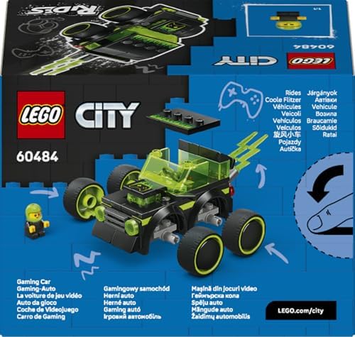 LEGO City Araçlar - Video Oyunu Yarış Arabası 60484 – 5 Yaş ve Üzeri Çocuklar için Küçük Sürücü Minifigürü İçeren Yaratıcı Oyuncak Yapım Seti, Çocuklar için Eğlenceli Hediye Fikri (64 Parça) - Görsel 4