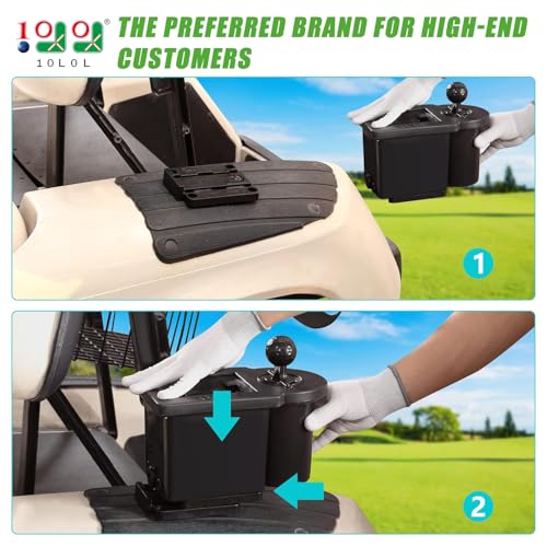 10L0L Golf Cart Ball Washer and Golf Club Cleaner Kit - with Universal Bracket-Removable for Yamaha EZGO TXT RXV & Club Car DS Precedent