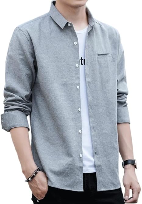 Amazon Co Jp 春秋 メンズ シンプル 長袖 シャツ スリムシャツ カジュアル 万能 紳士服 Color 1 Size M 服 ファッション小物 Amazon Co Jp 春秋 メンズ シンプル 長袖 シャツ スリムシャツ カジュアル 万能 紳士服 Color 1 Size M 服 ファッション小物