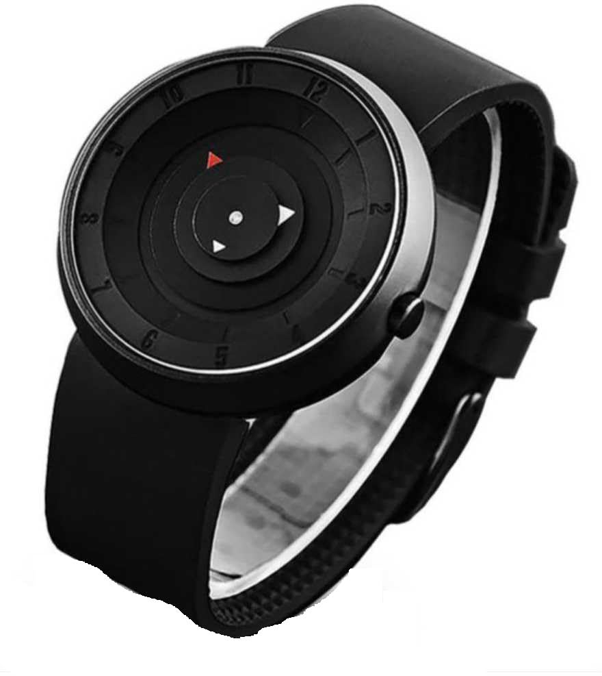 Lunsumio Unisex Metal Silicone Band Round Shape Buckle Clasp Casual wear Analogue Watch (H-S-1064_Black) (B0CKBVVKDH) Amazon Price History, Amazon Price Tracker