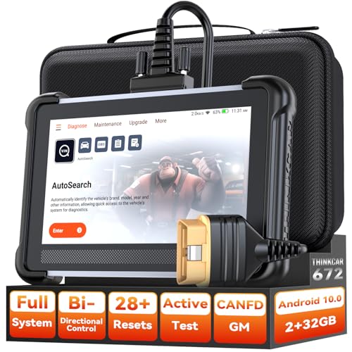 THINKCAR Bidirectional Car Diagnostic Scan Tool Thinkscan 672 Full System OBD2 Scanner with 28+ Reset Functions Active Test FCA AutoAuth CANFD Support