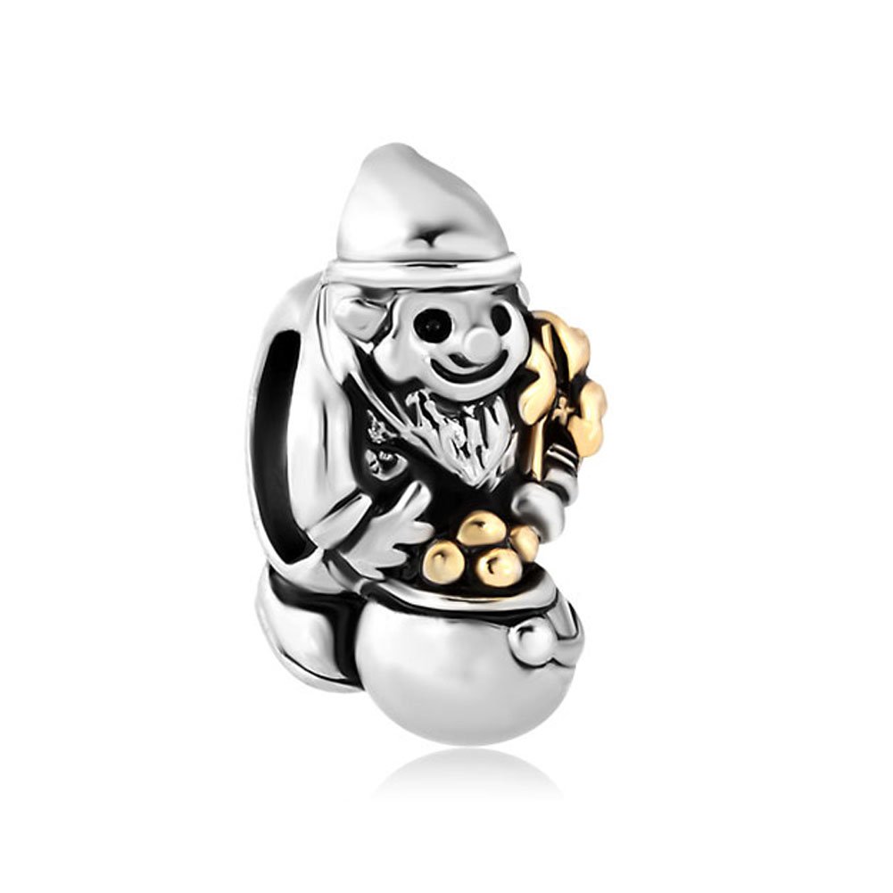LovelyJewelry Lucky Charm Three Leaf Clover Shamrock Leprechaun Charm Sale Cheap Jewelry Beads Fit Pandora Bracelet Gifts