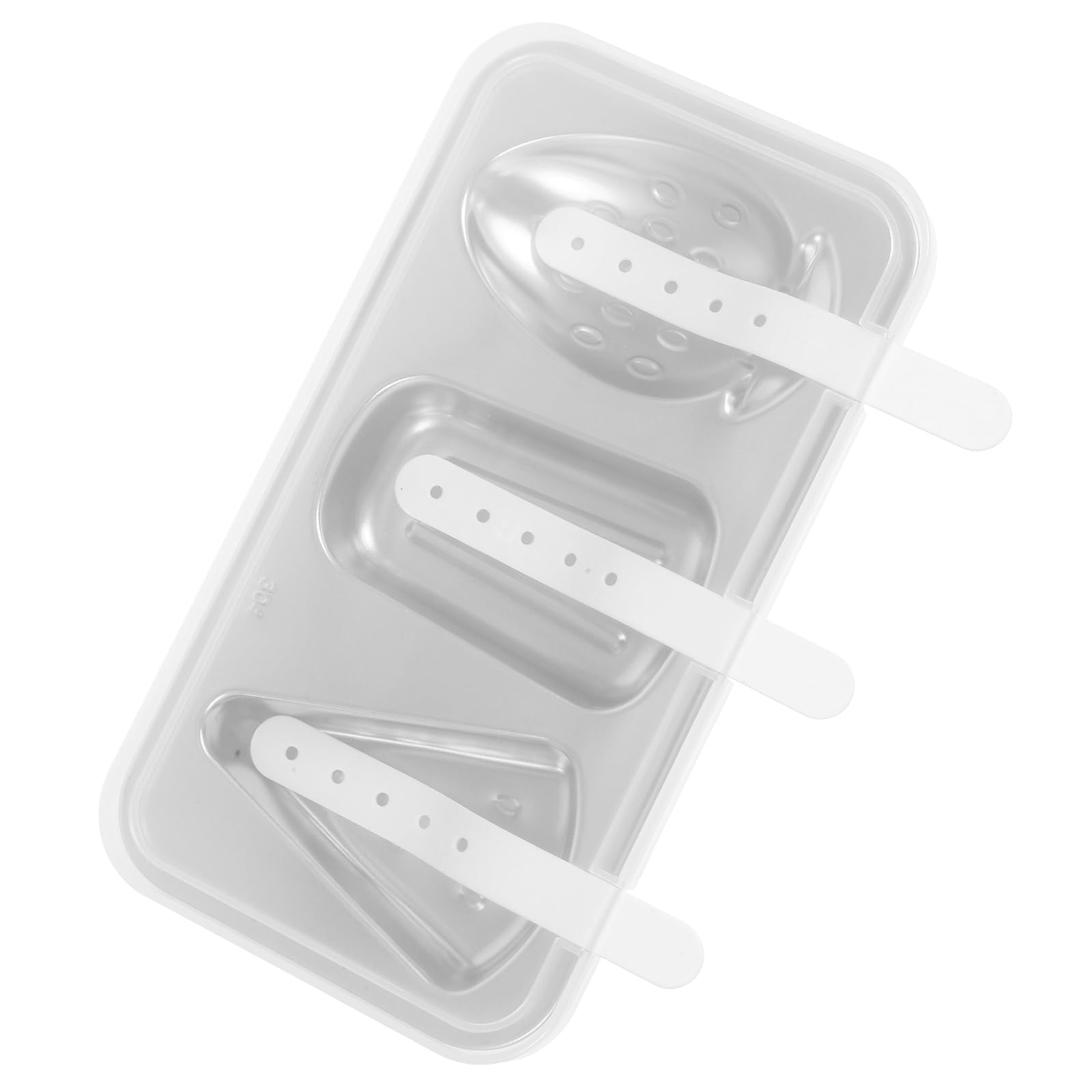 Moule à Glace Inox Moules à Glace En Acier Inoxydable UPKOCH Avec Couvercle - 20x10.6x2 Cm - Réutilisables Pour Desserts Maison
