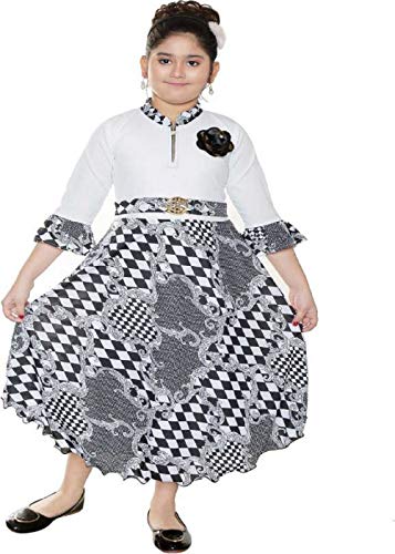 Image of DIGIMART Girl's Long Length Gown Dress (White)