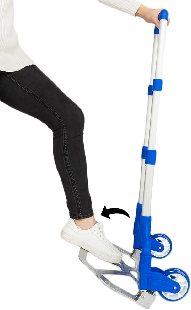 Carretilla plegable de mano, capacidad 200 lbs, azul miniatura 6