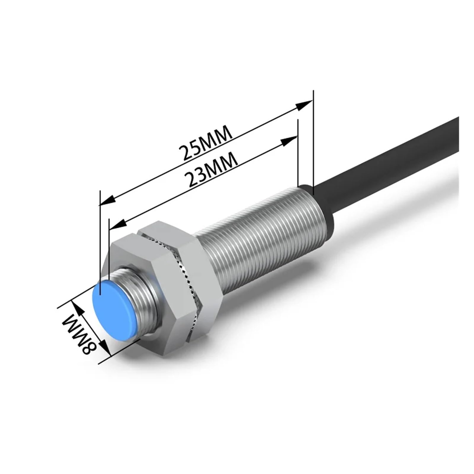 Interruttore sensore di prossimità Magnetico ad Effetto Hall Serie 5001 M8 Distanza rilevamento 10 mm DC10-30 V NPN PNP Polo N o S | Dc 3-wires Pnp Nc