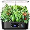 Ahopegarden Hydroponics Growing System Kit Indoor Herb Garden with Grow Light 12 Pods with LCD Touch Panel Hydroponic Planter Planting Height Up to 17 Grower Harvest Fresh Veggie Lettuce Black
