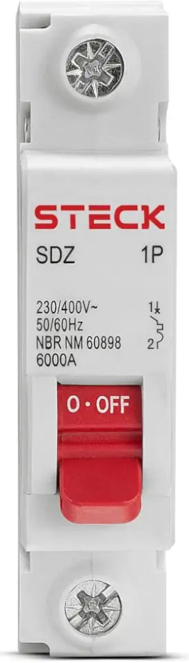 Steck, Disjuntor Serie Sdz61 10a 1p 400v Curva C 6ka SDZD61C10