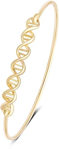 3colores espiral DNA Double Helix Química Ciencia Bangle Pulsera Molécula Bangle
