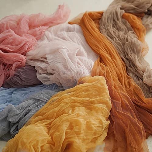 Joanlody Coffee Cheesecloth Table Runner 10Ft Rustic Gauze Tablecloth 38X120 Inches Boho Backdrop Drape Fabric For Wedding Party Bridal Shower Decor, Photography Background #TOP4