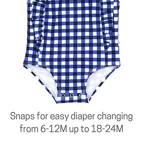 Image of SwimZip Girls' Ruffle One-Piece Swimsuit with UPF 50+ Sun Protection