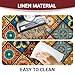 Livcoz Boho Moroccan Tile Traditional Kitchen Rugs Set of 2, Colorful Vintage Portugal Azulejo Mediterranean Ceramic Floor Mats Home Decor, Ethnic Mexican Door Mat Decorations - 17x29 and 17x47 Inches