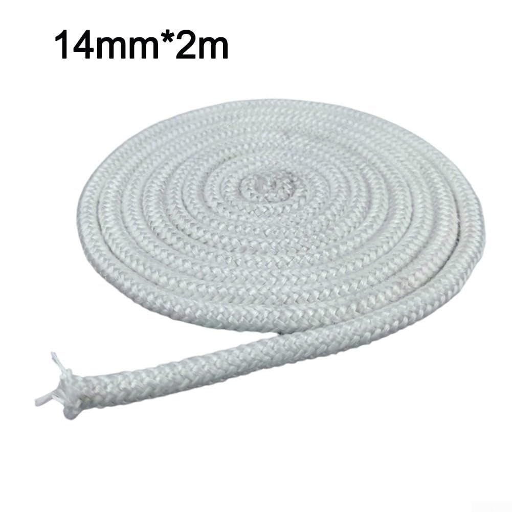 Corda resistente al calore, Corda Sigillante In Fibra Di Vetro for Stufe E Caminetti, Bianco, 14 Mm X (2-2,5) M(14mm*2m)