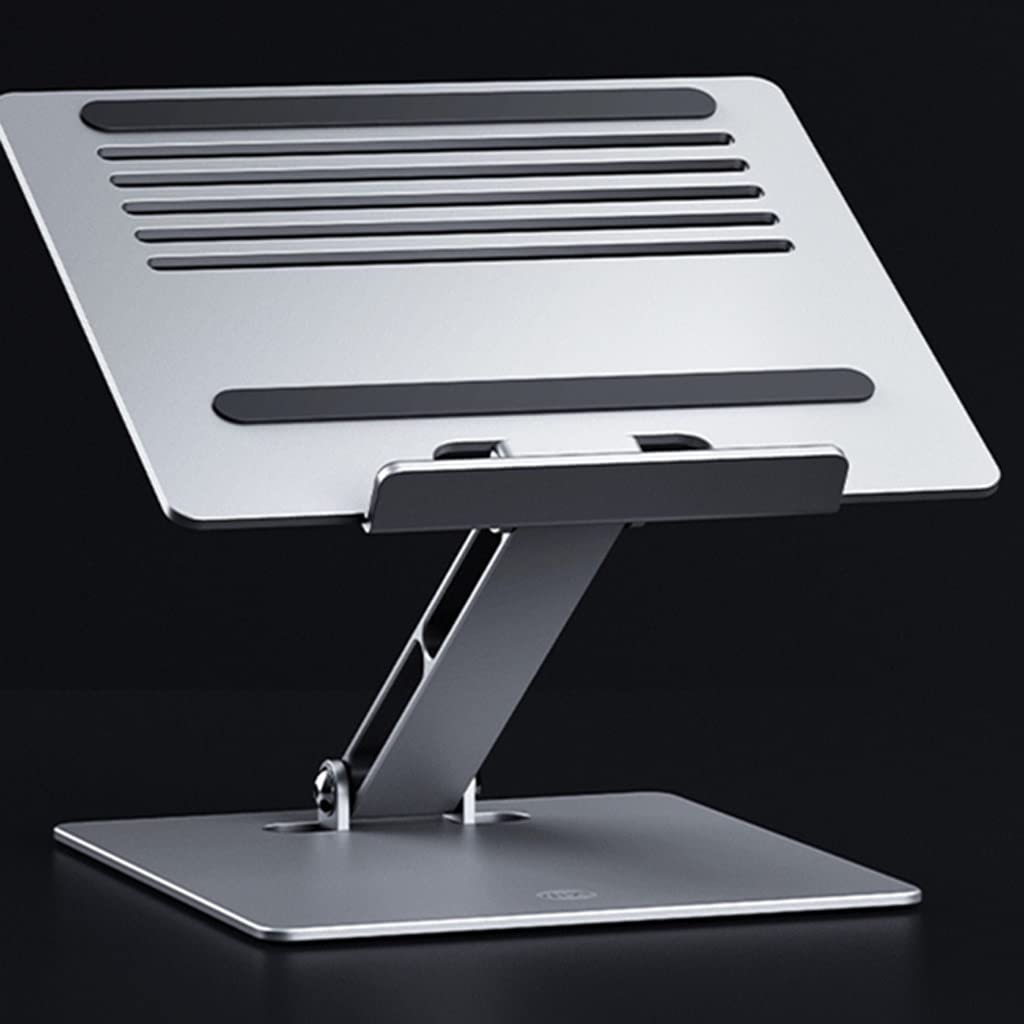 Support ordinateur portable riser pliable tablette bureau aluminium réglable - 8