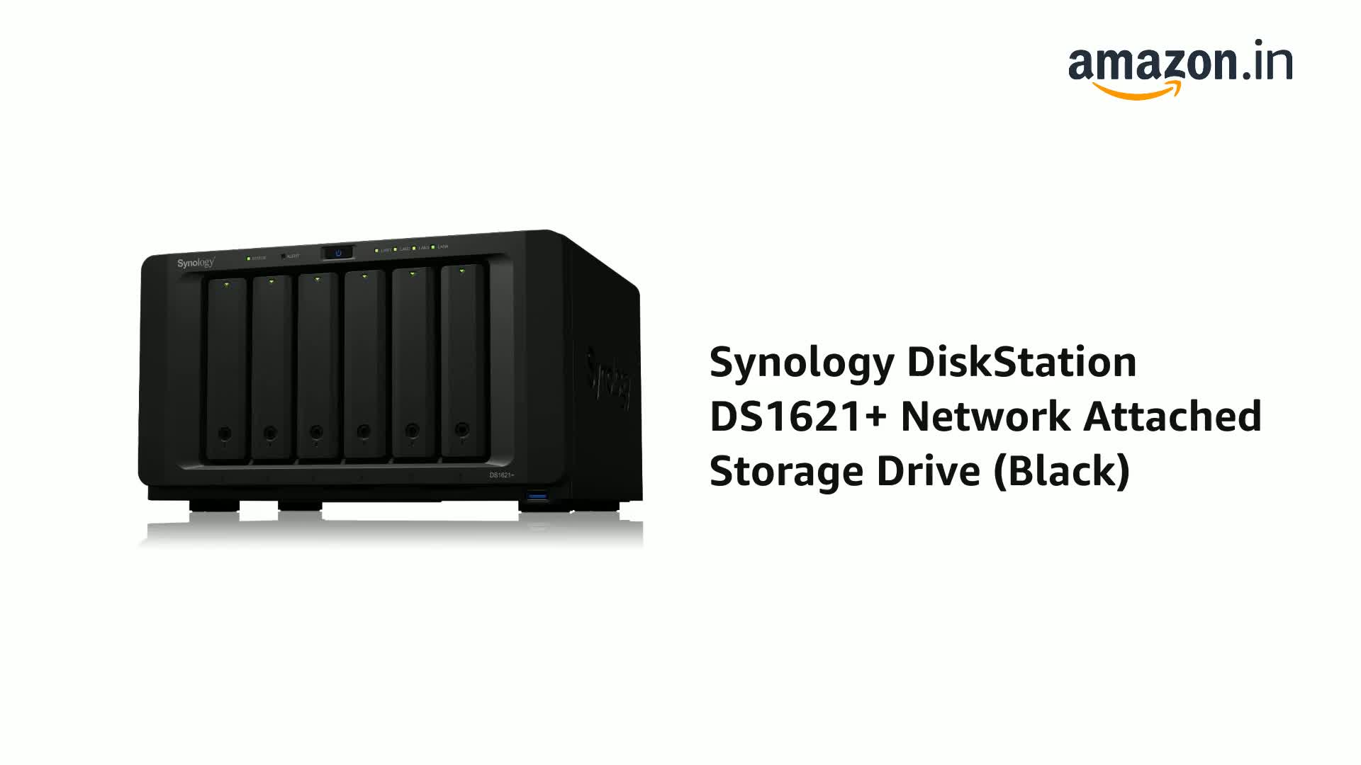 Synology DiskStation DS1621+ Network Attached Storage Drive (Black