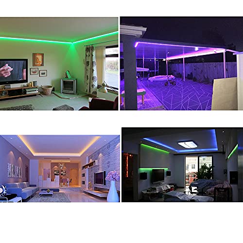 Cinta LED RGB de 100FT con Control WiFi y Micrófono Integrado miniatura 4