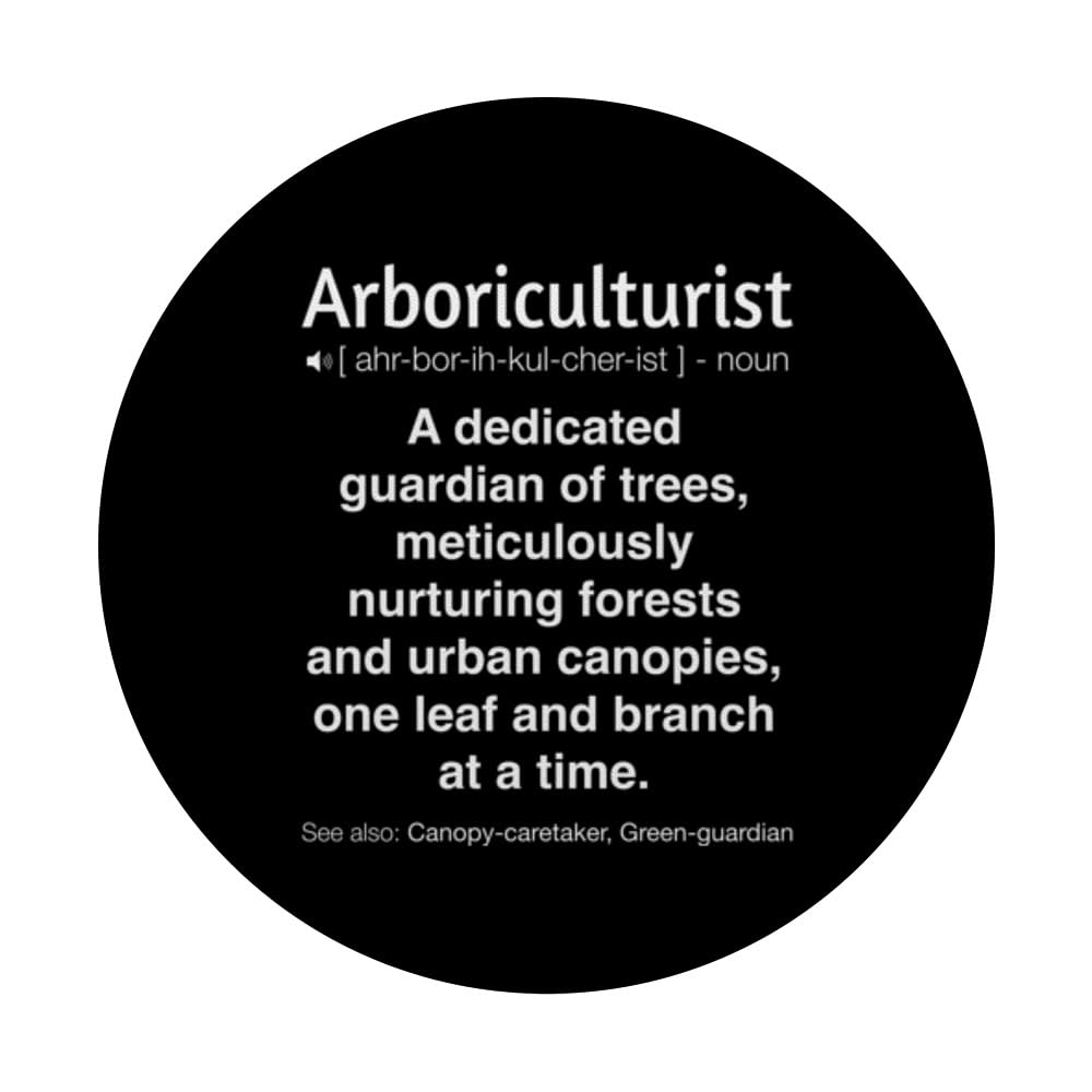 Funny Arboriculturist PopSockets Swappable PopGrip, Black - Image 3