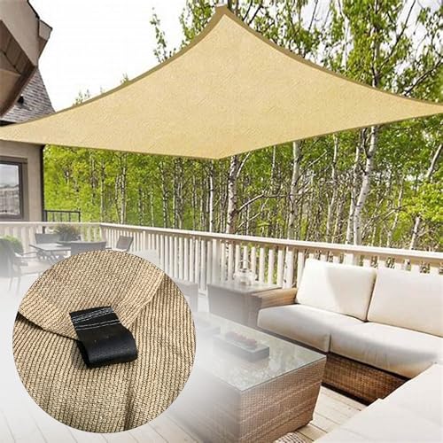 La Mejor Selección de Malla sombra para casas los mejores 5. 34 MPQ Mallas Sombra Toldo Raschel 90% - 5x3m Beige - Bastilla Doble y Jaretas - Protección UV, Polietileno HDPE Alta Densidad, Perfecto para Jardín, Exteriores, Vela-Resistente al...