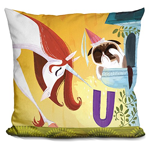 LiLiPi U is for Unicorn Decorative Accent Throw Pillow