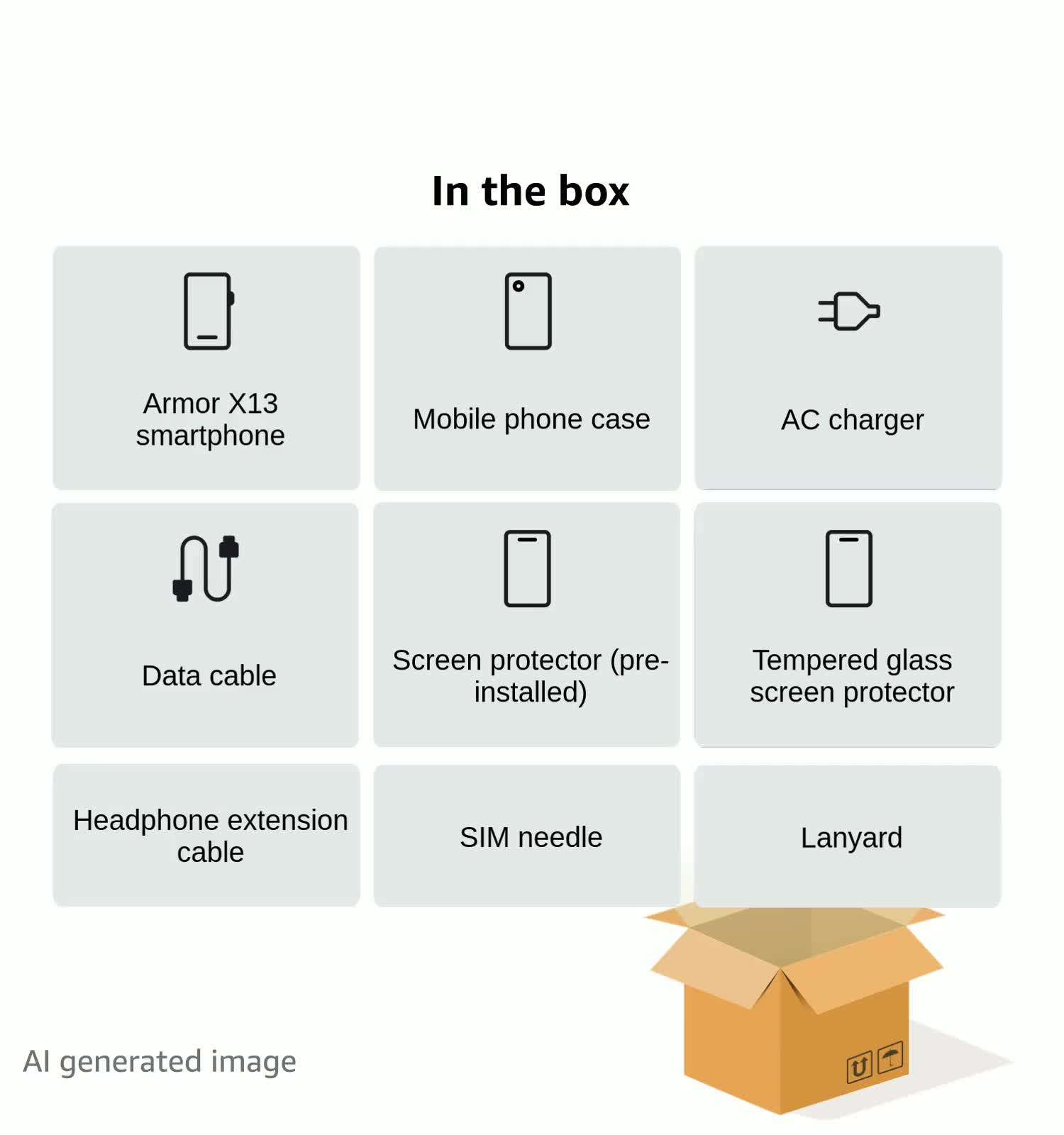 Ulefone Armor X13 Outdoor Smartphone Android 14, 12GB + 64GB/SD-256GB 6320mAh Akku, IP68/IP69K...