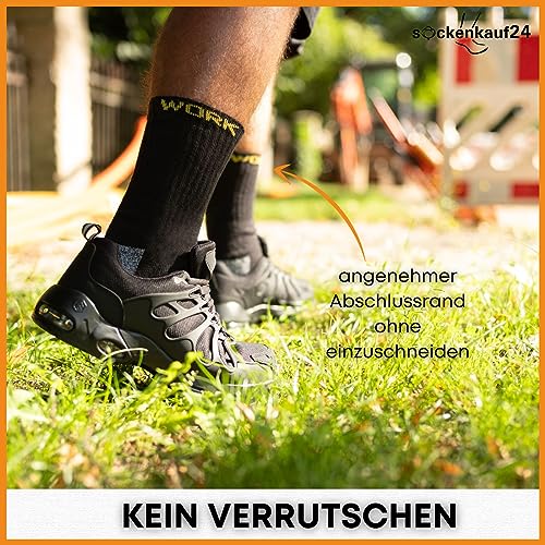 Foto von sockenkauf24 10 oder 20 Paar Herren Arbeitssocken WORK 10201 (Schwarz/Grau Meliert 10 Paar 47-50)