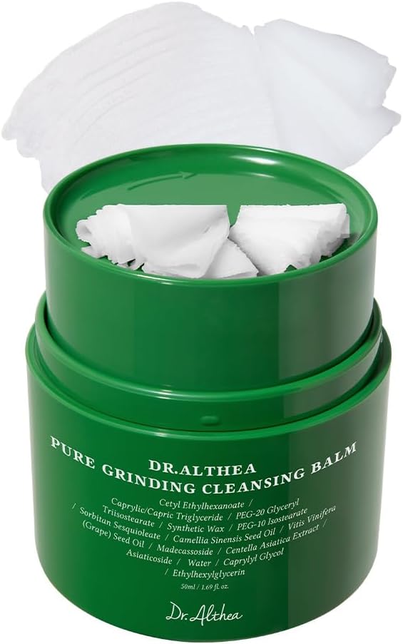 Pure Grinding Cleansing Balm | Hygenic One-Step Makeup Cleansing Oil with Madecassoside | Non-Greasy Sorbet Texture | Soothing for All Skin Types | Korean Vegan Skin Care, 50ml