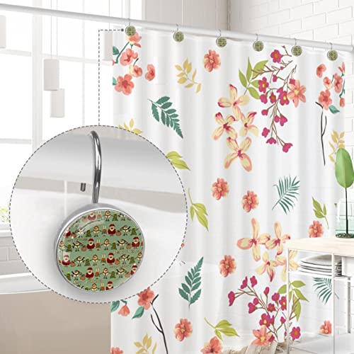 Crochets rideau de douche Noël acier inoxydable sans blocage