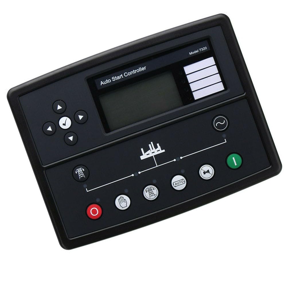 DSE7320 Generatore Diesel Auto Start Controller Modulo per ATS, ABS nero e pannello in metallo con display LCD, relè CC 15A, compatibile con sistemi Deep Sea
