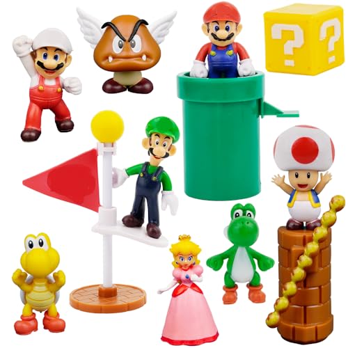 Siphus Tortendeko Kinder, 12 Stück Tortenfiguren, Kuchen Topper Dekoration, Tortendeko Cartoon Kindergeburtstag, Cupcake Deko für Geburtstag Party Jungen Mädchen