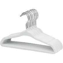 ManGotree Childrens Velvet Clothes Hangers, Baby Kids Hangers for Clothes Space Saving Non-Slip 15Pack White