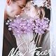 Aneneiceera Perle Braut Hochzeit Haarnadeln Lila Perle Haarteil Braut Blume Kopfbedeckungen Brautjungfer Haarschmuck Für Frauen Und Mädchen (Packung Mit 3) (lila)