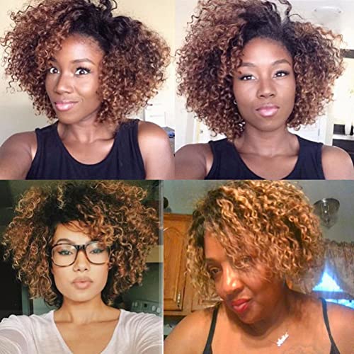 Kinky Curly Bundles 8 Inches 4 Bundles 1B/30# Brazilian Virgin Human Hair 50 Gram/Bundle (8 8 8 8, 1B 30#) … #TOP5