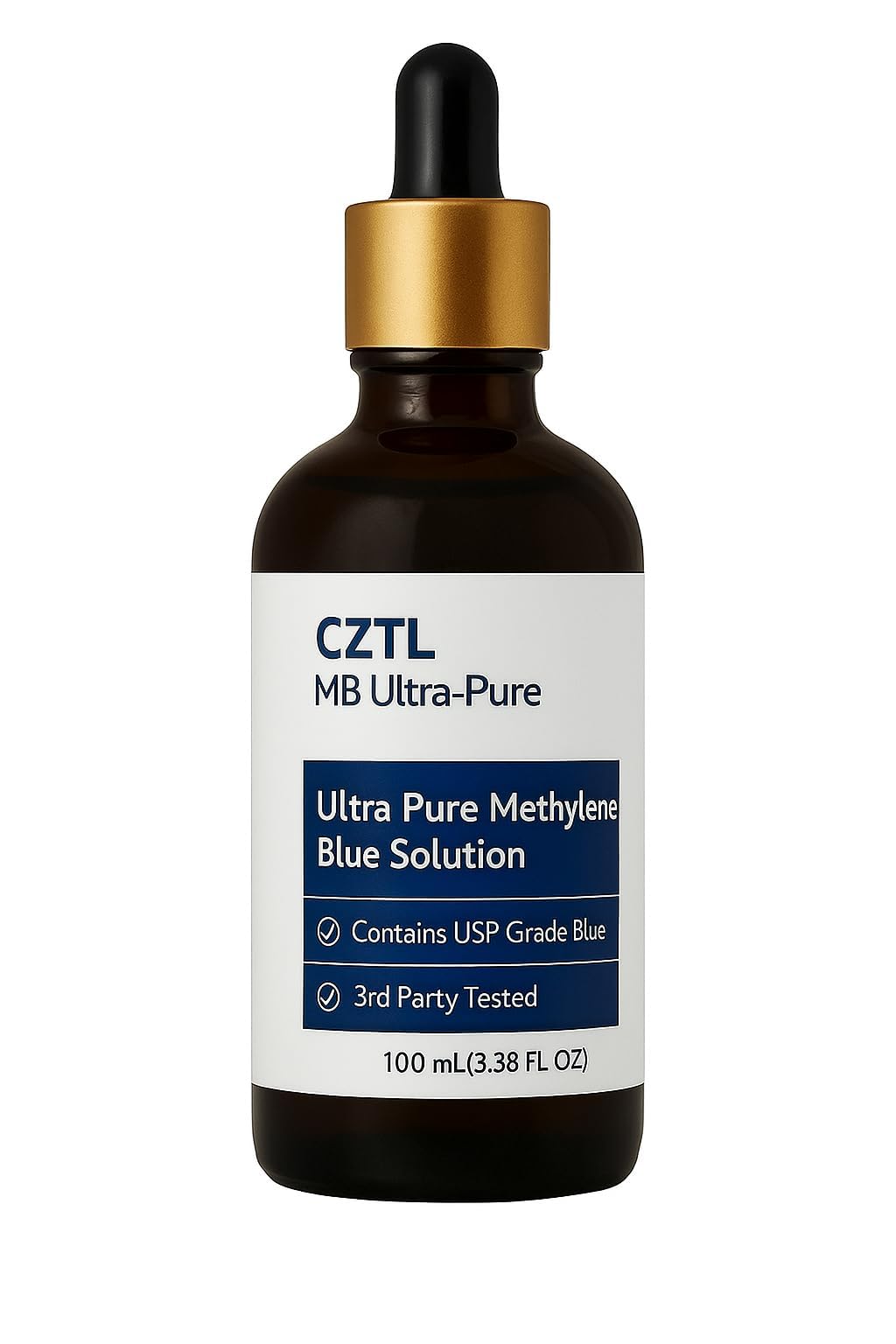 CZTL USP Grade Methylene Blue Solution 0.1% w/v – 100ml x 9 Bottles