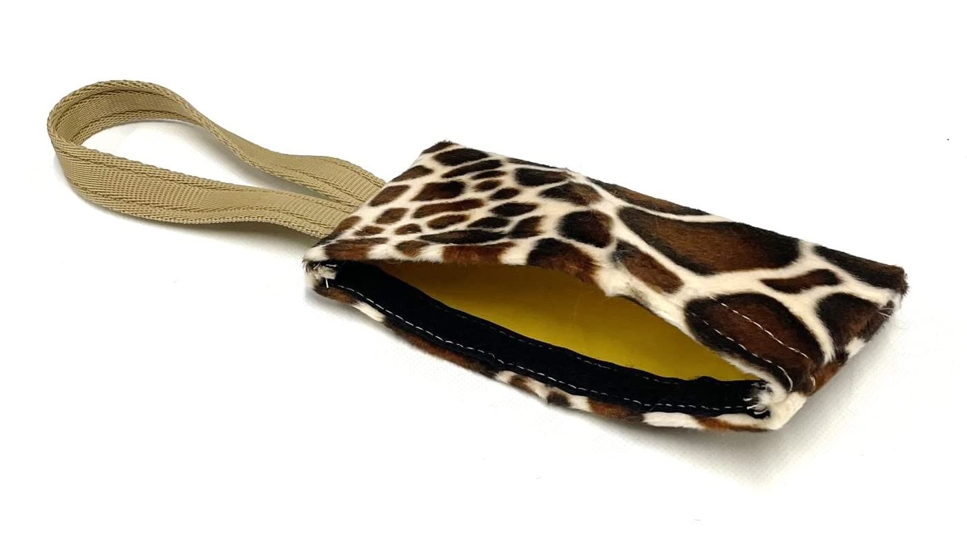 Church Products UK Dog Training Treat Bag Obedience Retrieve Furry Long Prey Dummy With Sewn In Squeaker 7" x 4" In (Giraffe)