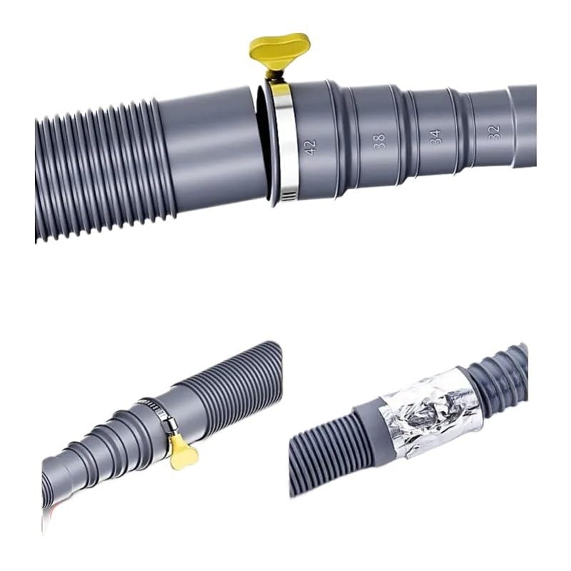 Kit de manguera desagüe universal for lavadora/lavavajillas 3 m/4 m/5 m con tapón fijo y tubo extensión reforzado(Blue 4m)
