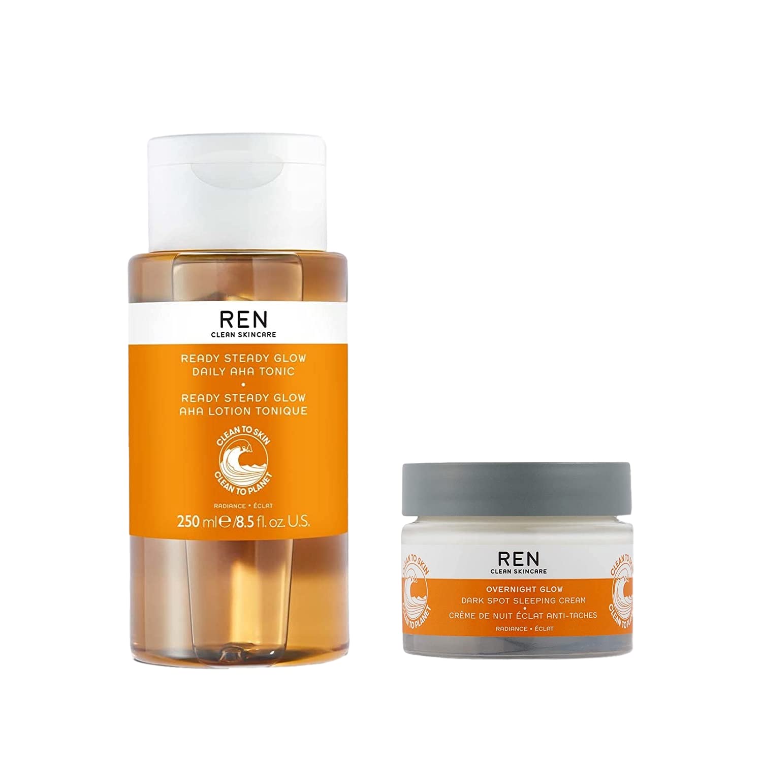 Buy REN Clean Skincare 24/7 Glow Duo Radiance Glow Tonic and Overnight Glow Dark Spot ing