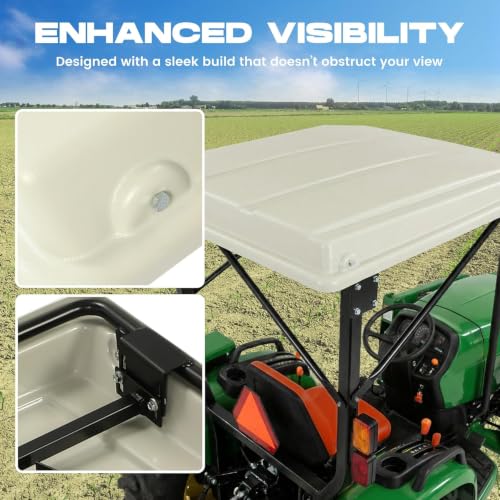 Image of ECOTRIC Lawn Tractor Sun Shade Top Canopy Compatible with John Deere