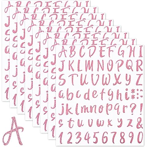 576 Pieces Self Adhesive Vinyl Letter Stickers Cover