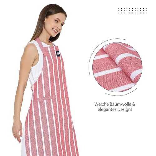 Encasa XO Kochschürze, Küchenschürze Damen & Herren, Backschürze – Ansicht 6