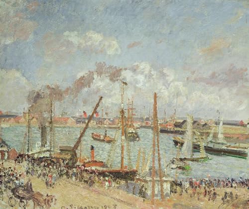 Impression d'art murale le soleil de l'après-midi du port du Havre Pissarro 60x90