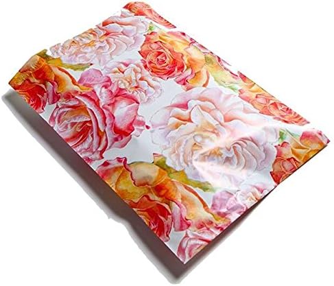 Poly Mailers Watercolor Blossoms Designer Mailers Shipping Envelopes Pink & Yellow Custom Bags #SmileMail (100 10x13)