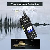 Retevis NR630S Funkgerät, Langstrecken Funkgeräte IP67 Schutz, Erweiterte Audioverarbeitung, 2800 mAh, LCD-Bildschirm, Walkie Talkie Professionell für Sicherheit, Notfall (Schwarz, 2 Stück) – Ansicht 4