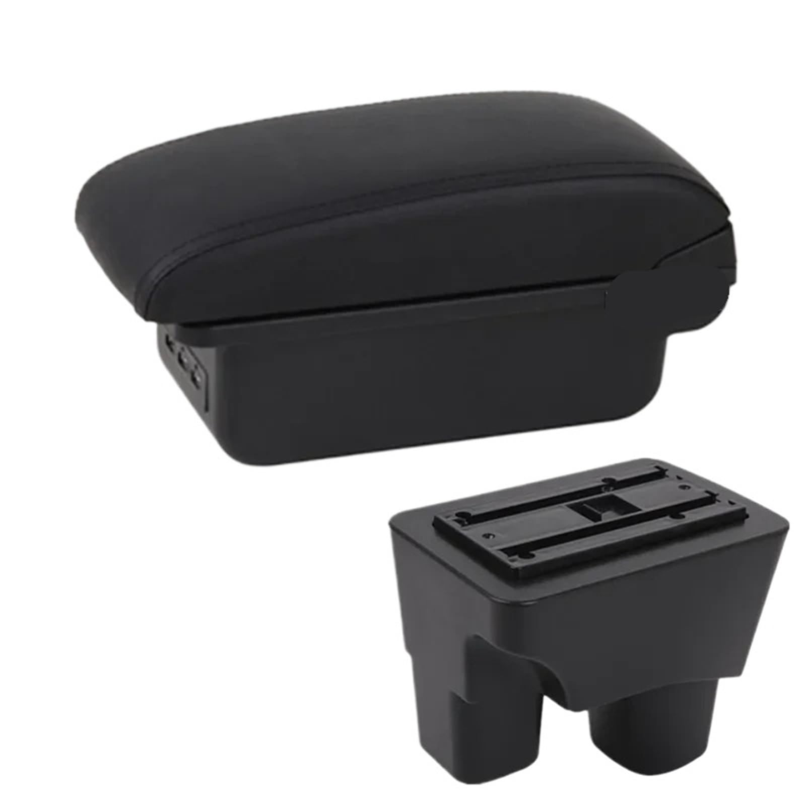 AWGNTQQ Car Armrests For Chevrolet For Onix 2020 2021 2022 2023 2024 Car Armrest Storage Box Interior Dedicated Retrofit Accessories(B2 black line 3USB)