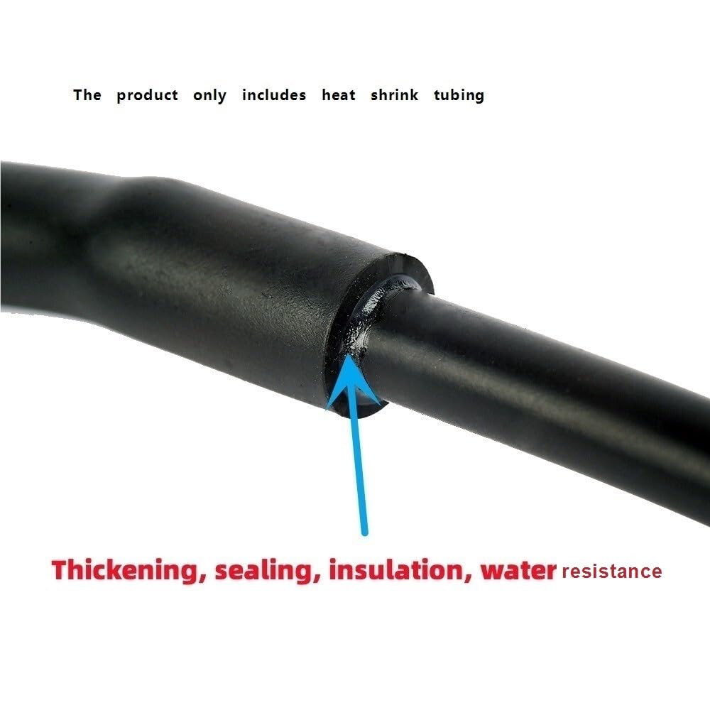 Guaina termorestringente impermeabile, Tubo termorestringente a doppia parete 4:1 con colla nera 2mm-120mm 1 metro(120mm)