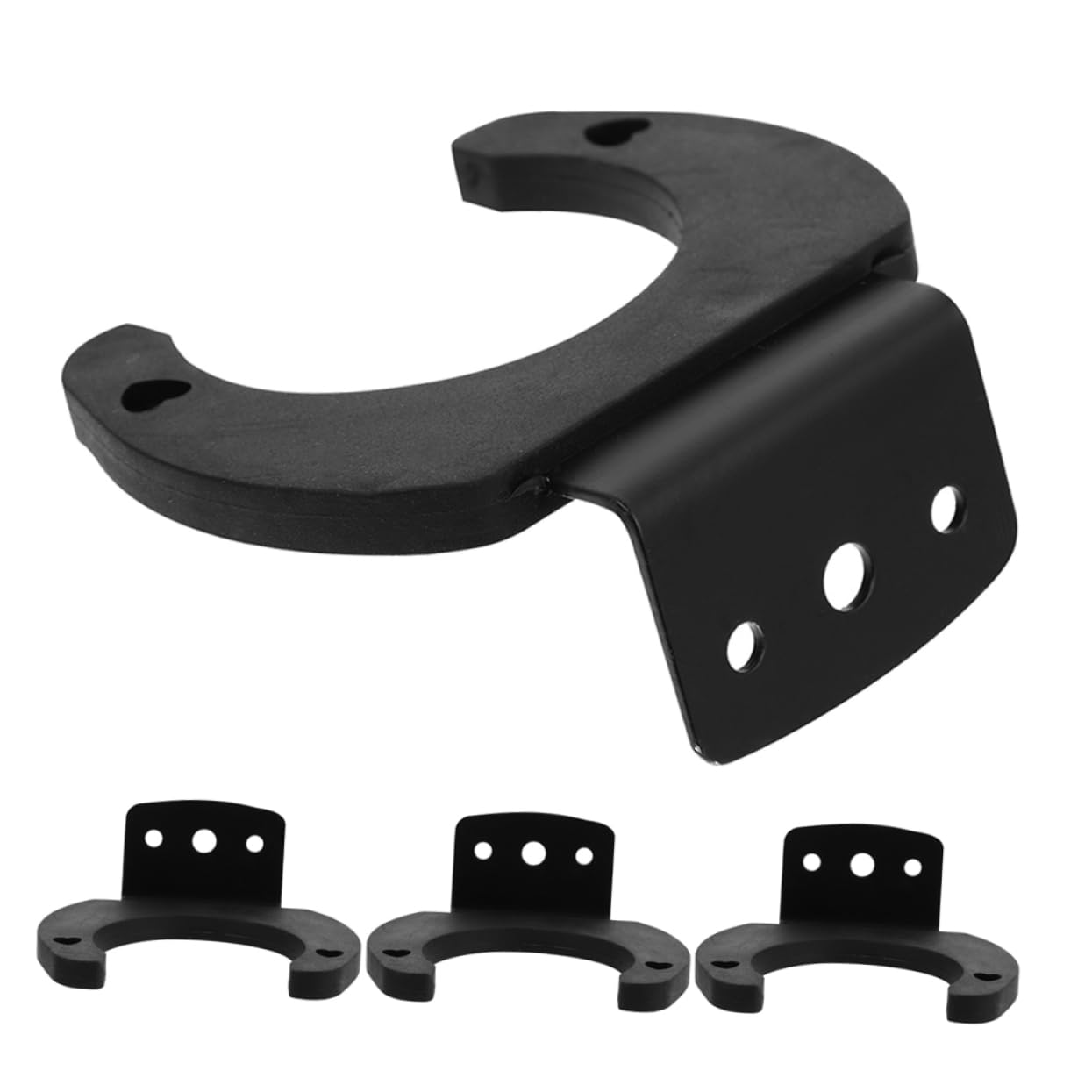 Parliky 4pcs Wall Mounted Microphone Holder Durable Mic Hanger with Rubberized Hooks for Secure Storage Easy Installation Space Saving Design for Home and Studio Use