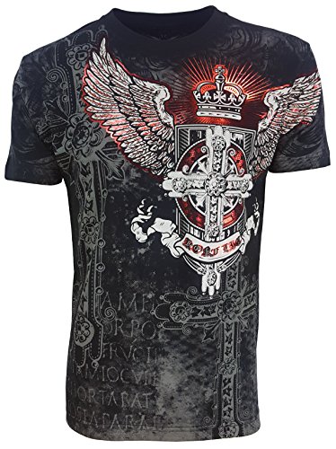 Konflic Flame Striker Design Shirt Black