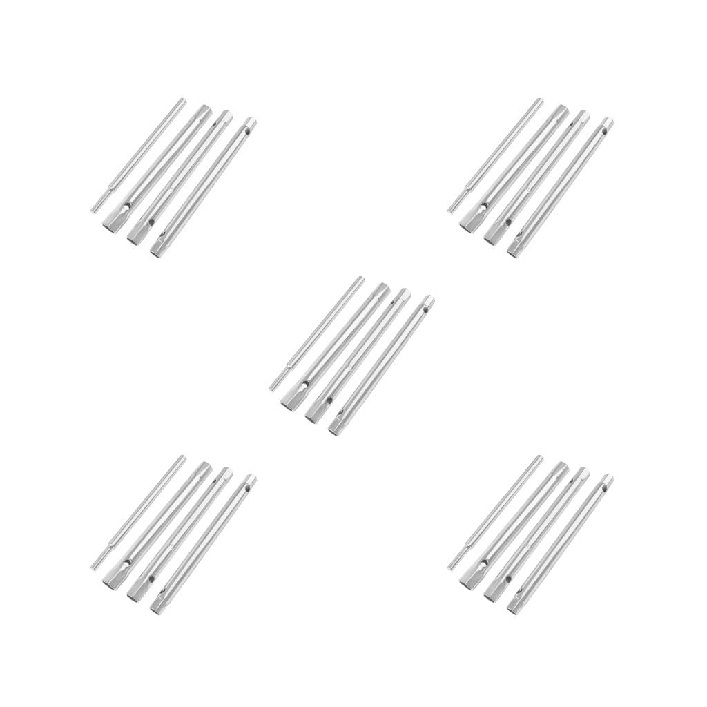 Juego de 4 llaves de tubo de válvula de ducha, llave de caja métrica de 813 mm, llave de doble extremo, para mantenimiento de grifo de agua (5 juegos)