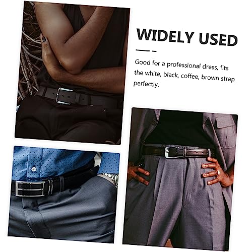 GALPADA Men's Automatic Alloy Belt Buckle Durable Easy-adjust for Business Professionals Fits Various Strap Colors Silver3